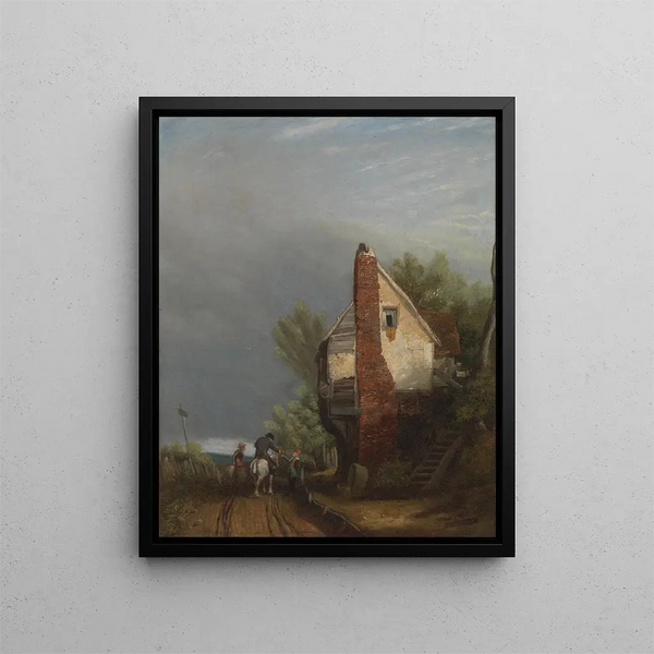 an old gable - William Mulready — framed artwork on a wall