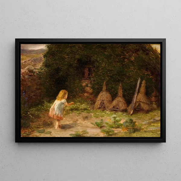 Gather the bees - William Mulready — framed artwork on a wall