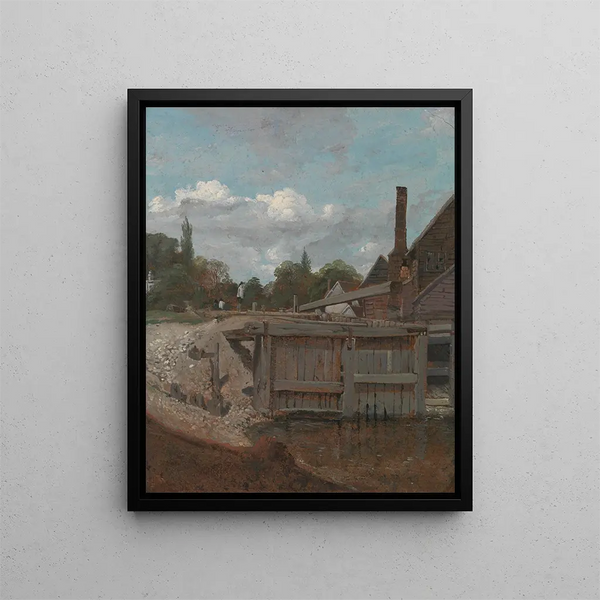 Lock Gate - William Mulready — framed artwork on a wall