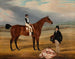 Foreign painting with jockey and his owner standing on the right - William Nedham — artwork view