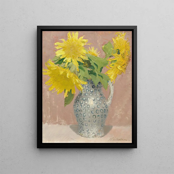 Sunflower Painting - William Nicholson — framed artwork on a wall