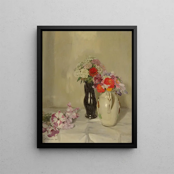 Zinnias - William Nicholson — framed artwork on a wall