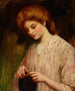 Emma Ivory knitting a sweater - William Oliver — artwork view