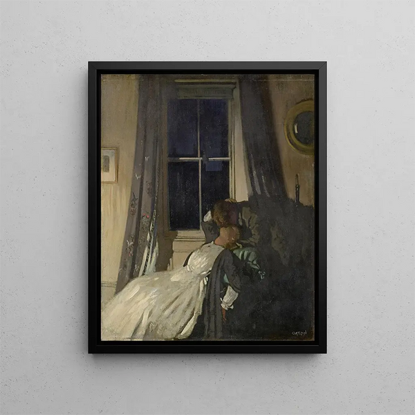 Night Painting - William Orpen — framed artwork on a wall