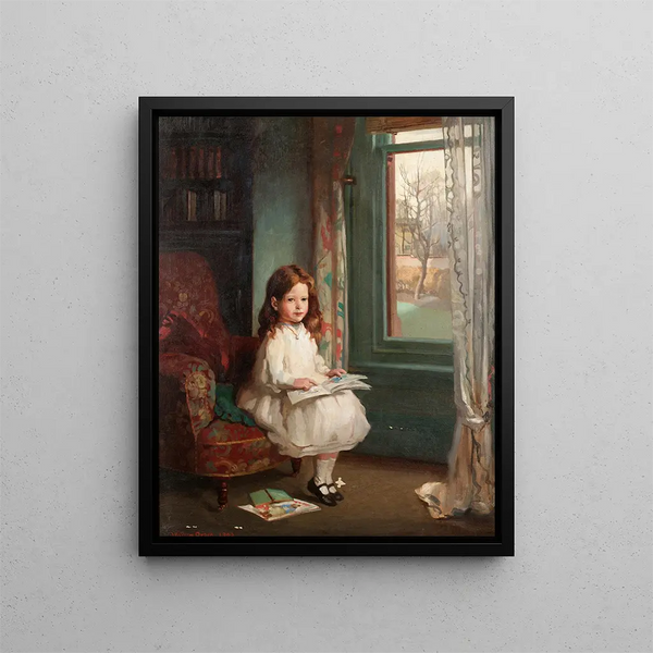 Portrait of Clara Hughes - William Orpen — framed artwork on a wall