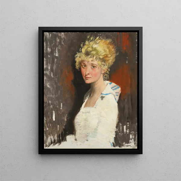 The Artist's Model Yvonne - William Orpen — framed artwork on a wall