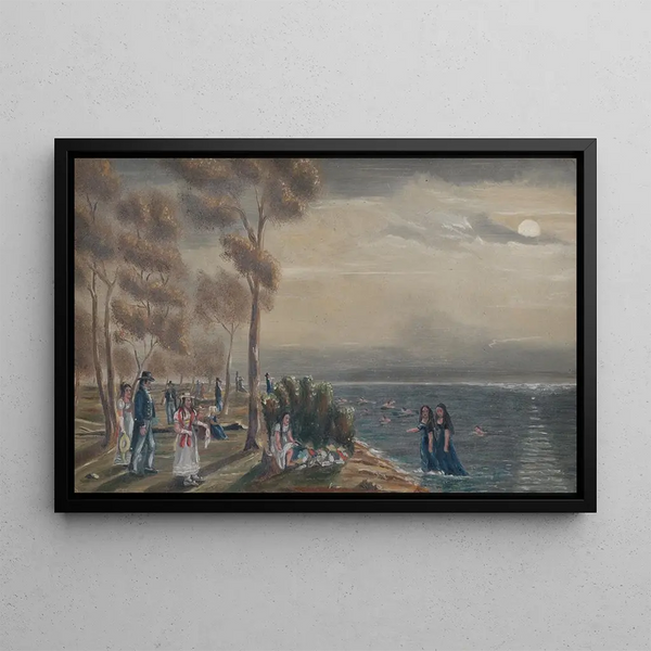 Group Bathing Painting - William P. Chappel — framed artwork on a wall