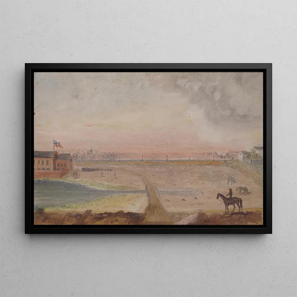 Military Exercise Painting - William P. Chappel — framed artwork on a wall