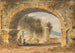 Figures assises sous une arche de pierre - William Page — artwork view