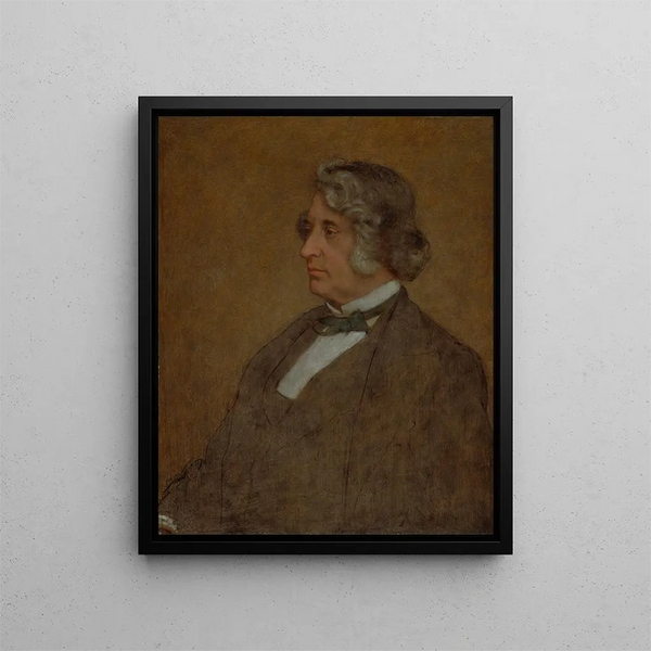 Portrait of Senator Charles Sumner - William Page — framed artwork on a wall