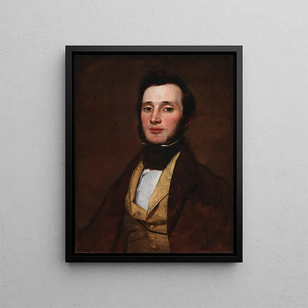 Portrait of a Young Man - William Page — framed artwork on a wall