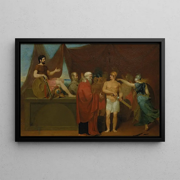 Querelle d'Achille et Agamemnon - William Page — framed artwork on a wall