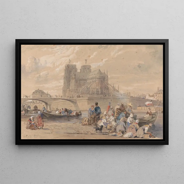 Notre-Dame de Paris - William Parrott — framed artwork on a wall