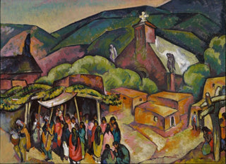 Fiesta of San Juan Pueblo - William Penhallow Henderson — artwork view