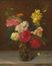 Flowers in a cut glass vase - William Perkins Babcock — artwork view