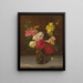 Flowers in a cut glass vase - William Perkins Babcock — framed artwork on a wall