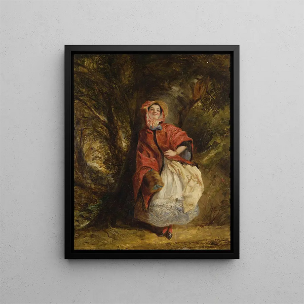 Dolly Varden - William Powell Frith — framed artwork on a wall