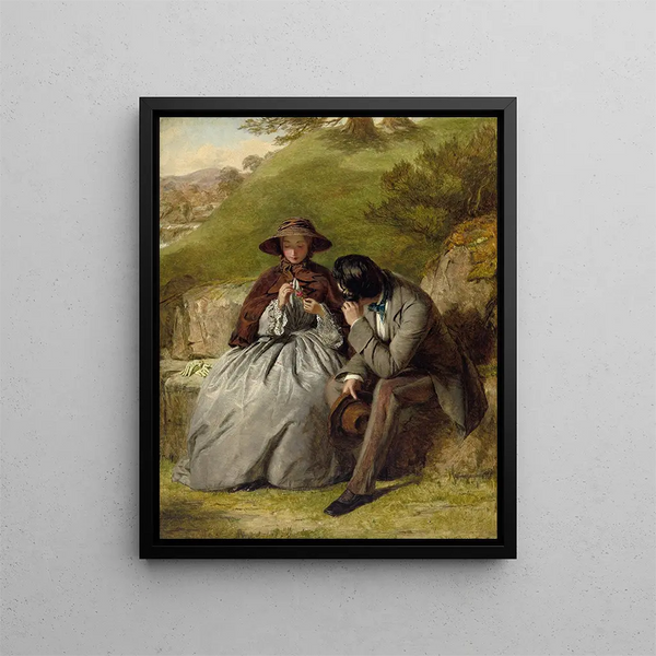 Les Amants - William Powell Frith — framed artwork on a wall