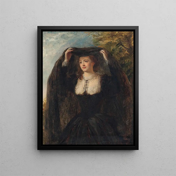 The Veil - William Powell Frith — framed artwork on a wall