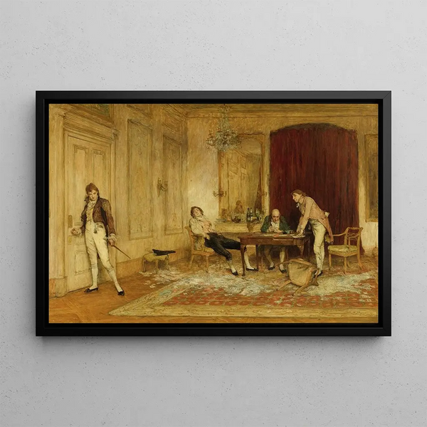 Coup dur - William Quiller Orchardson — framed artwork on a wall