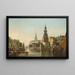 Montelbaanstoren and Zuiderkerk Amsterdam - William Raymond Dommersen — framed artwork on a wall