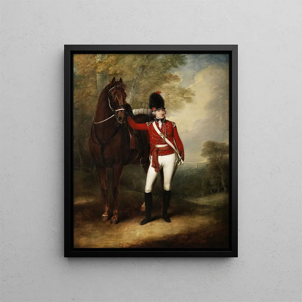 Portrait of Colonel Charles Herries - William Redmore Bigg — framed artwork on a wall