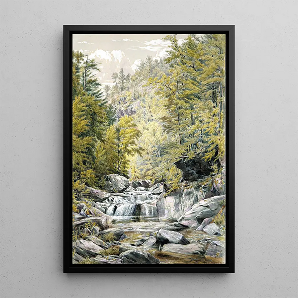 Catskill Clove - William Rickarby Miller — framed artwork on a wall