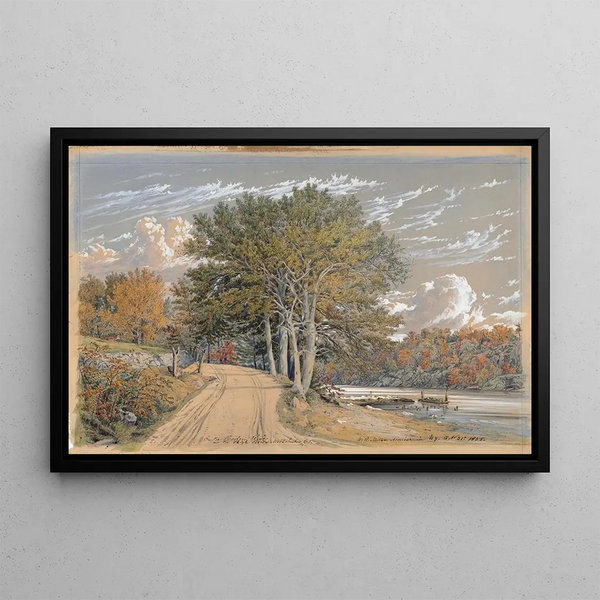 On the Harlem River - William Rickarby Miller — framed artwork on a wall