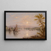 Sunrise over Lake Champlain - William Rickarby Miller — framed artwork on a wall