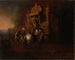 Horses at a Fountain - William Rimmer — artwork view