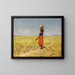 the blind Hopi girl revenant from a waterhole in the desert - William Robinson Leigh — framed artwork on a wall