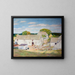 Oakridge Farm at the End of Summer - William Rothenstein — framed artwork on a wall