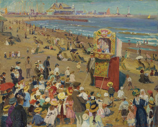 Punch et Judy sur la plage - William Samuel Horton — artwork view