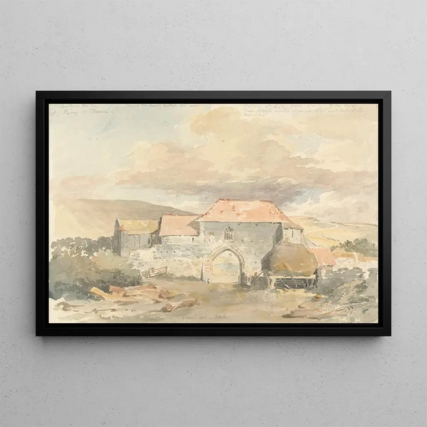 Priory at Douvres - William Sawrey Gilpin — framed artwork on a wall
