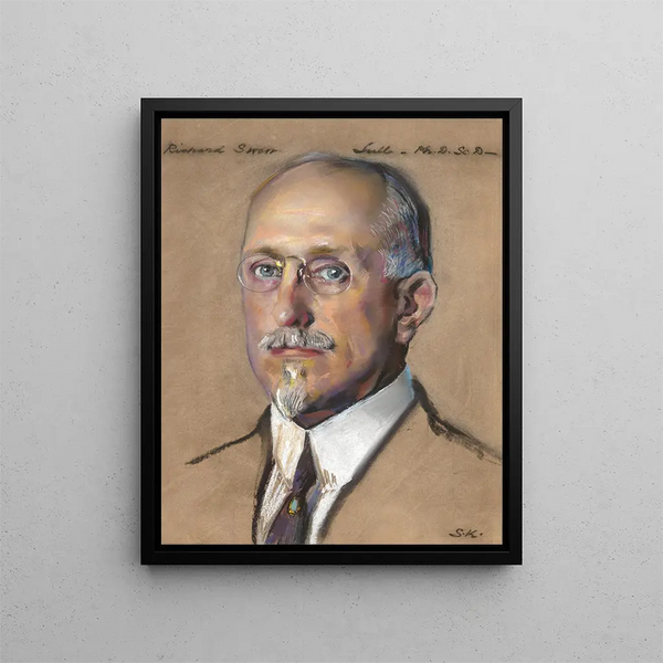 Richard Swann Lull Director of the Peabody Museum 1922 - William Sergeant Kendall — framed artwork on a wall
