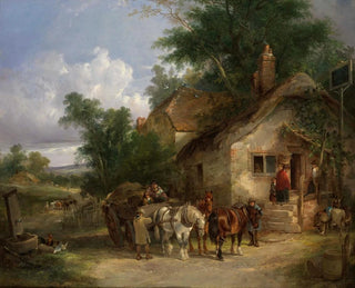A stop at the inn - William Shayer — artwork view