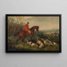 Fox Hunt at Cover - William Shayer — framed artwork on a wall