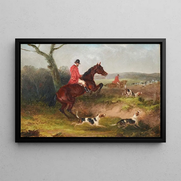 Full gallop painting - William Shayer — framed artwork on a wall