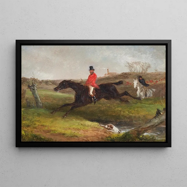 Above a Stream - William Shayer — framed artwork on a wall