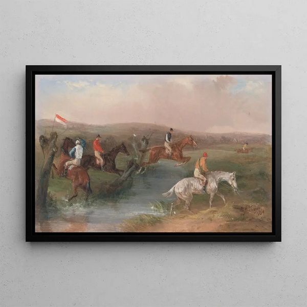 Steeplechase - William Shayer — framed artwork on a wall