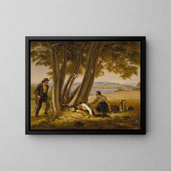 Surprised While Sleeping - William Sidney Mount — framed artwork on a wall