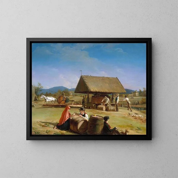 The cider making - William Sidney Mount — framed artwork on a wall