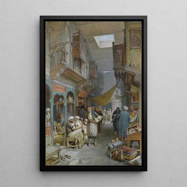 Bazar Suez - William Simpson — framed artwork on a wall