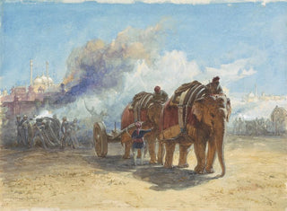 Elephant Battery Painting - William Simpson — artwork view