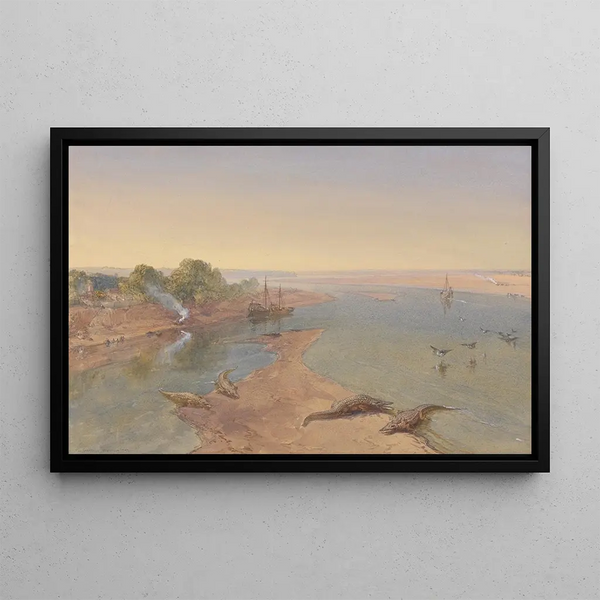 The Ganges - William Simpson — framed artwork on a wall