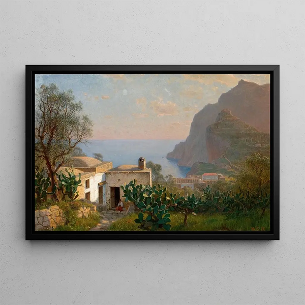 Landscape of Capri - William Stanley Haseltine — framed artwork on a wall