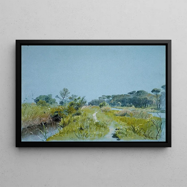 Castel Fusano near Rome - William Stanley Haseltine — framed artwork on a wall