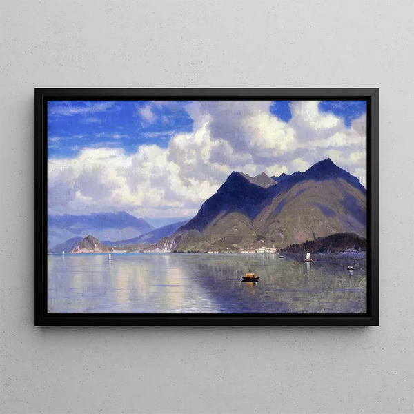 Lake Maggiore - William Stanley Haseltine — framed artwork on a wall