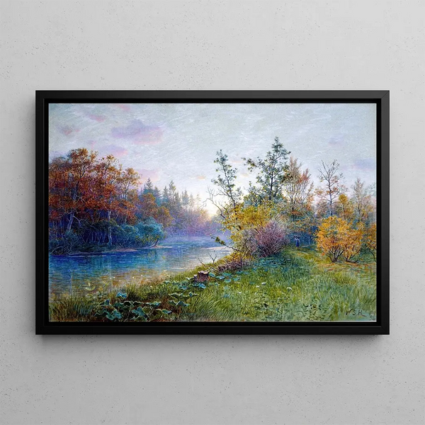 Barrage at Traunstein - William Stanley Haseltine — framed artwork on a wall