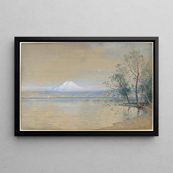 Mont Tacoma - William Stanley Haseltine — framed artwork on a wall